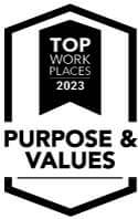 Top Work Place Purposes and Values